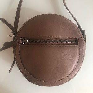 Kooba Meriden Round Leather Crossbody Mini Bag